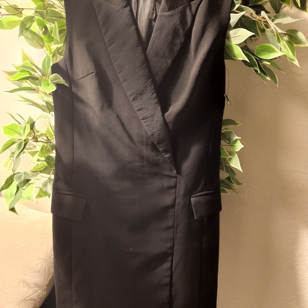 Double Breasted Sleeveless Blazer Dress